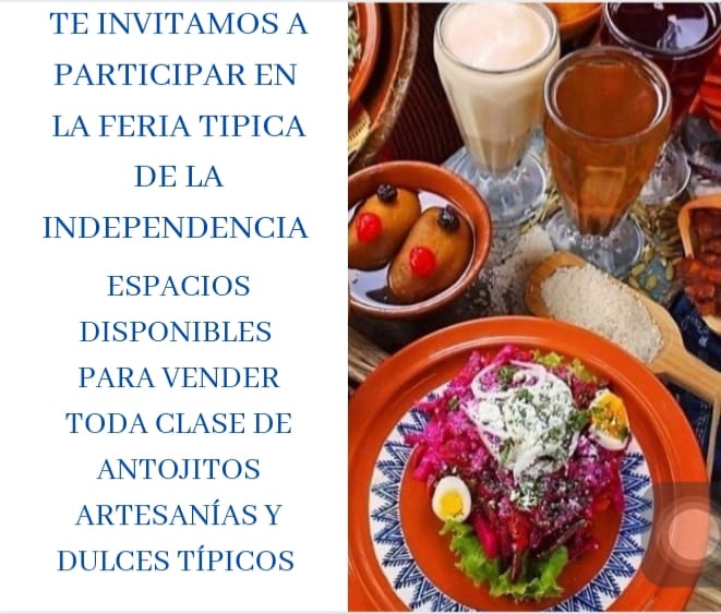 ESPACIO EN PLAZA COMERCIAL PARA VENDER ANTOJITOS ARTESANÍAS DULCES TÍPICOS Y COMIDA