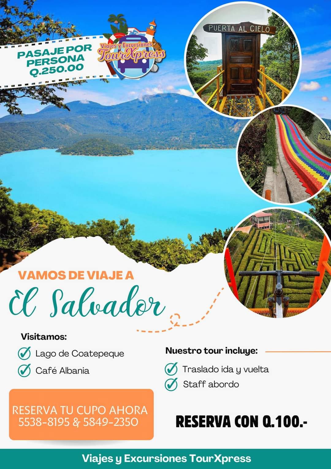 Viaje a El Salvador 
Salida: domingo: 14 de julio

Últimos espacios disponibles
