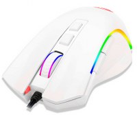 Mouse Gamer Modelo Griffin M607 Marca Redragon Color Blanco Conexion USB