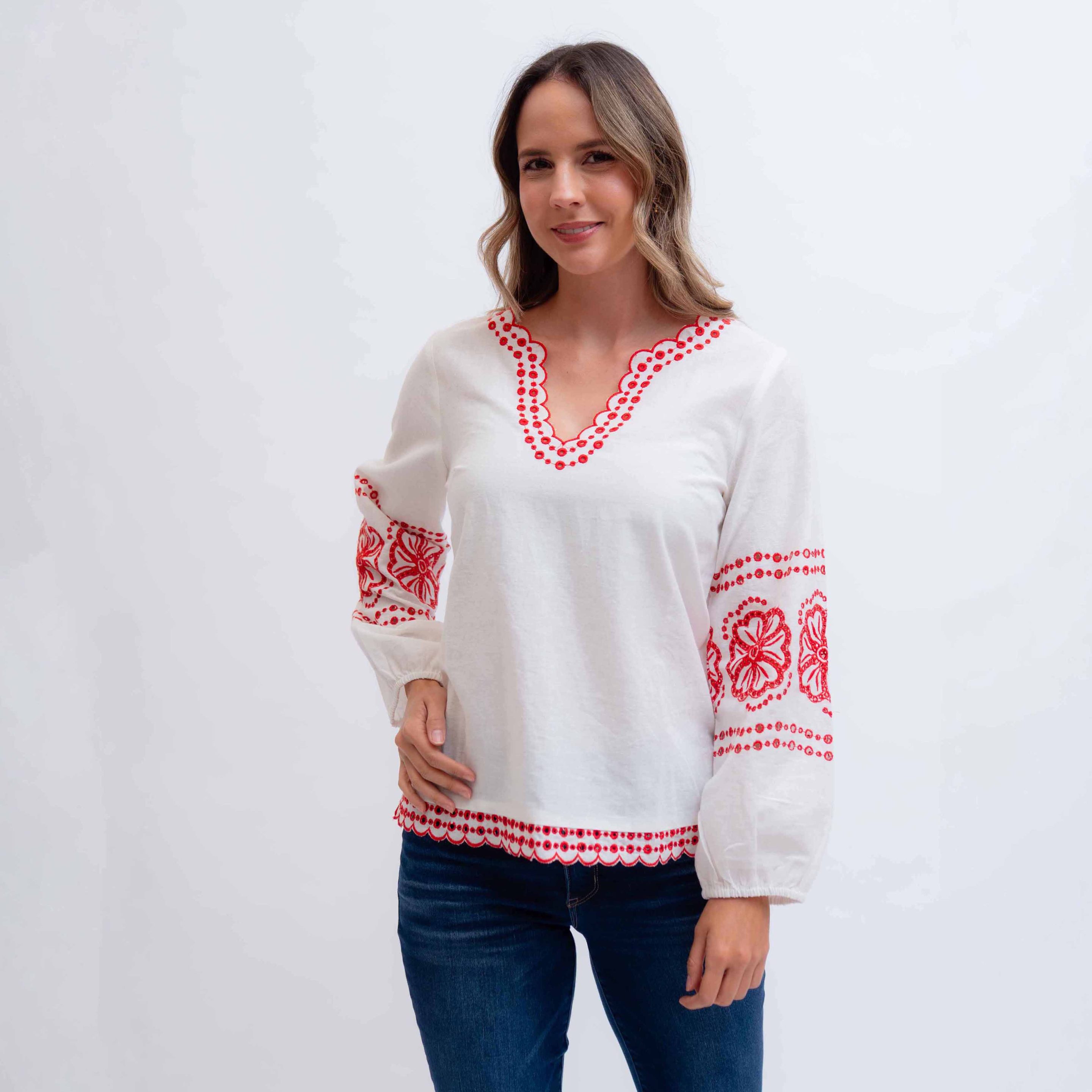 Blusa M/L Bordada