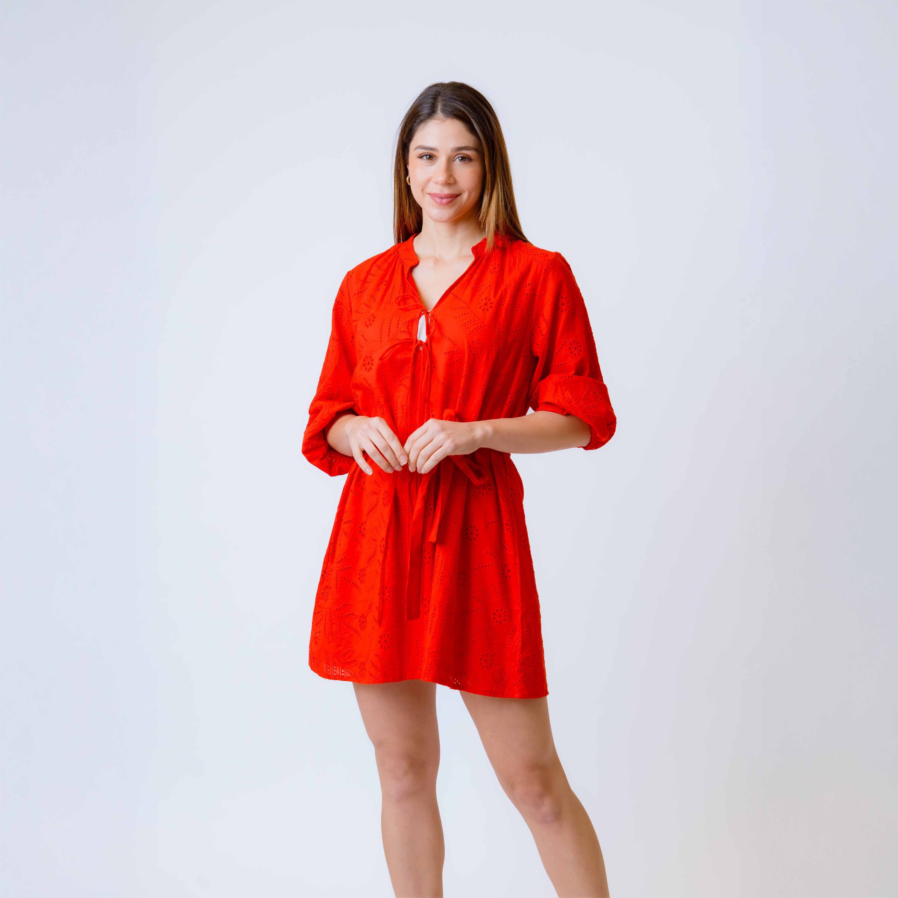 Vestido M3/4 Con Bordado