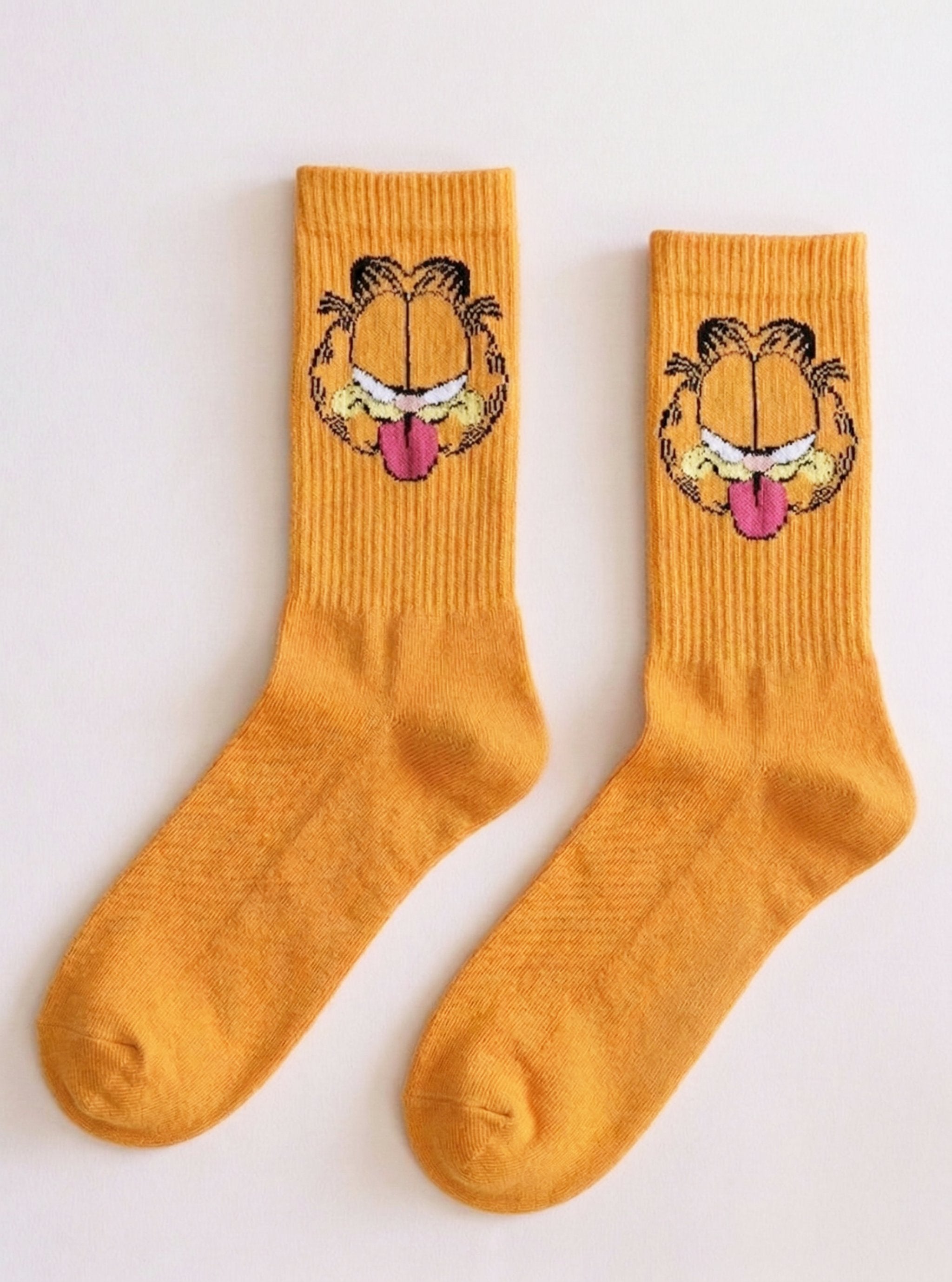 Paws & Pause Garfield Calcetines Tissue, Anaranjado