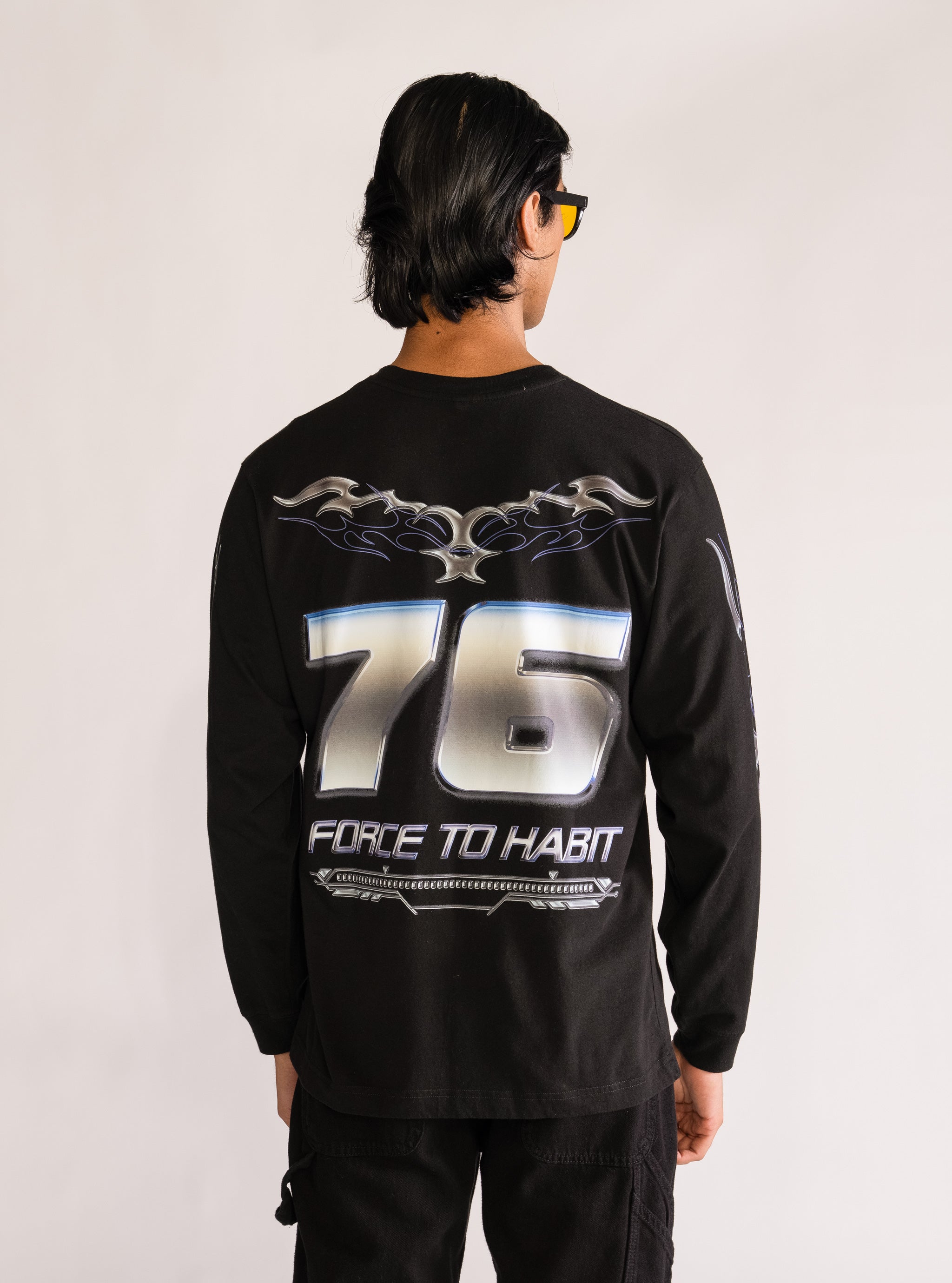 Force To Habit Playera, Negro
