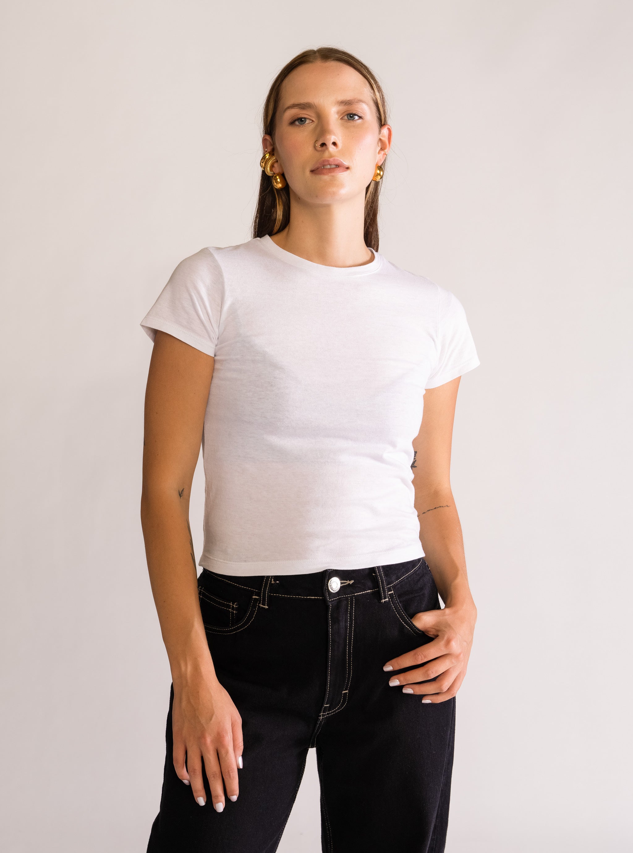 Baby Basic Playera, Blanco