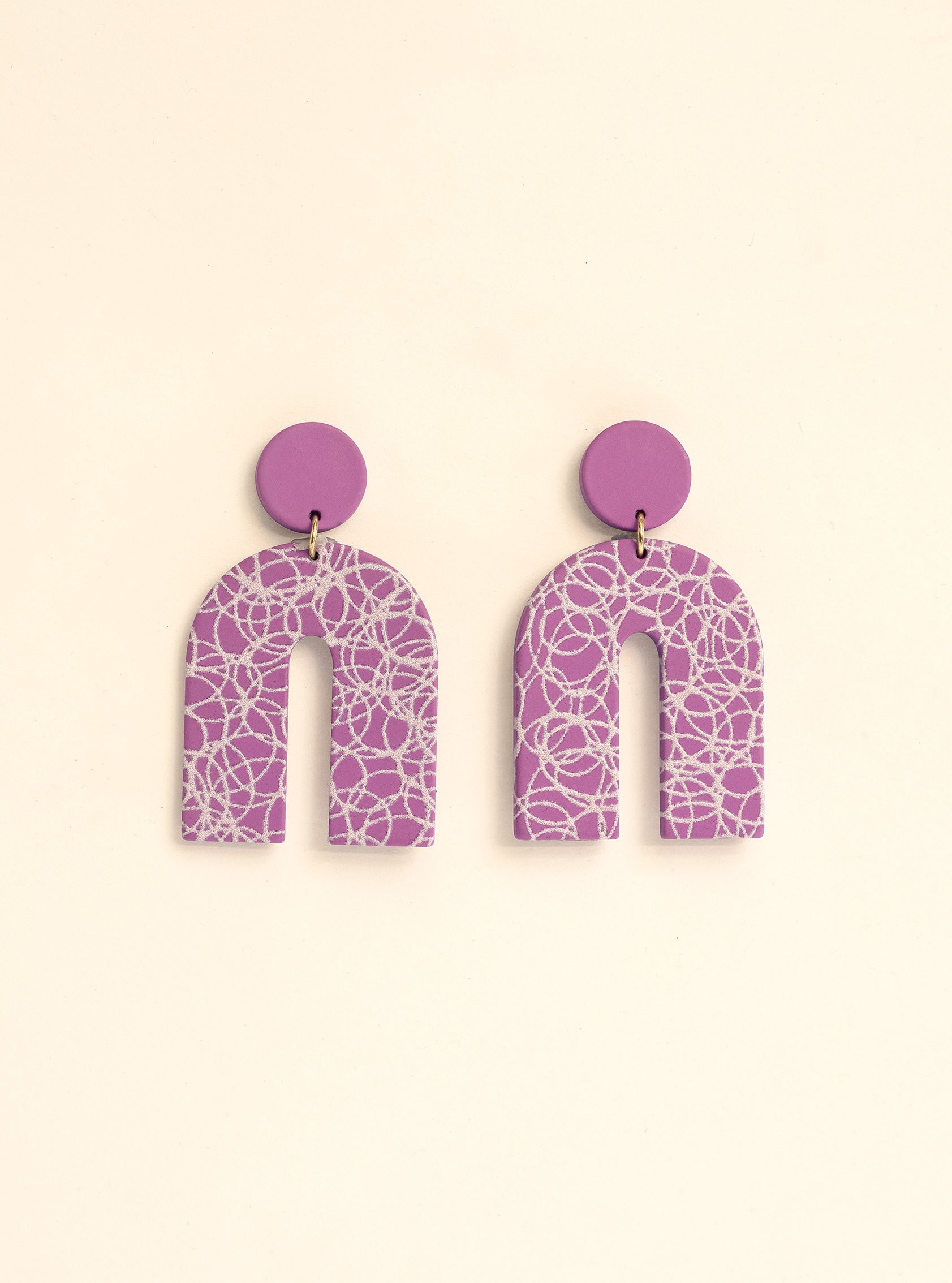 Arc de Triomphe Earrings, Morado