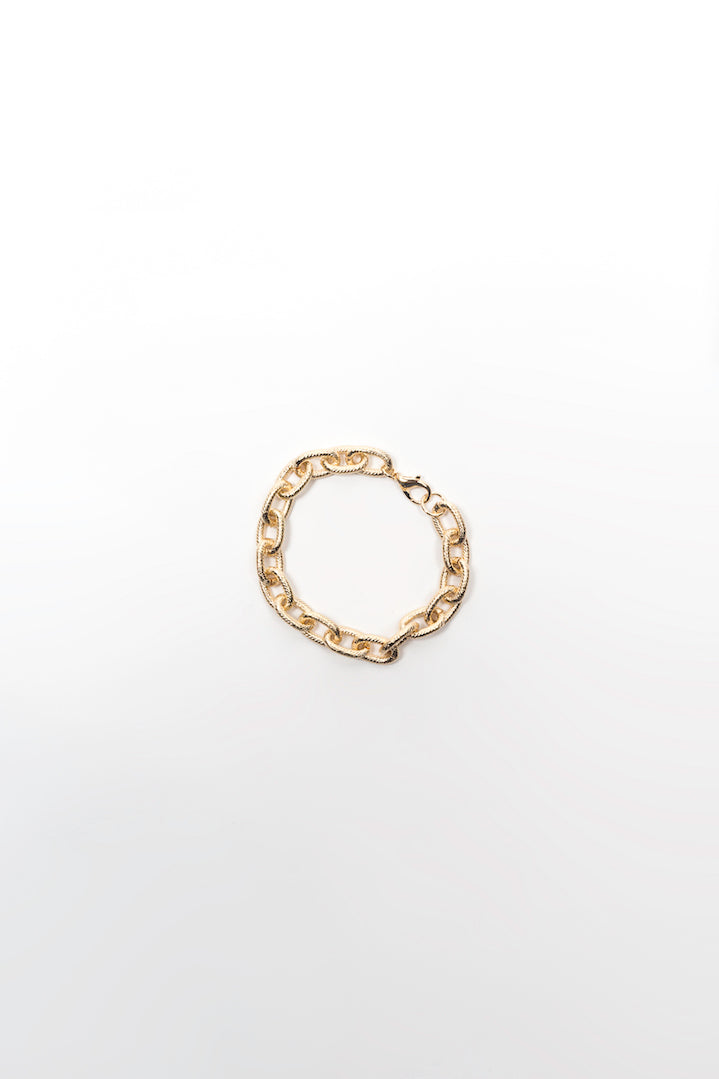 Oval Sanding Bracelet, Dorado