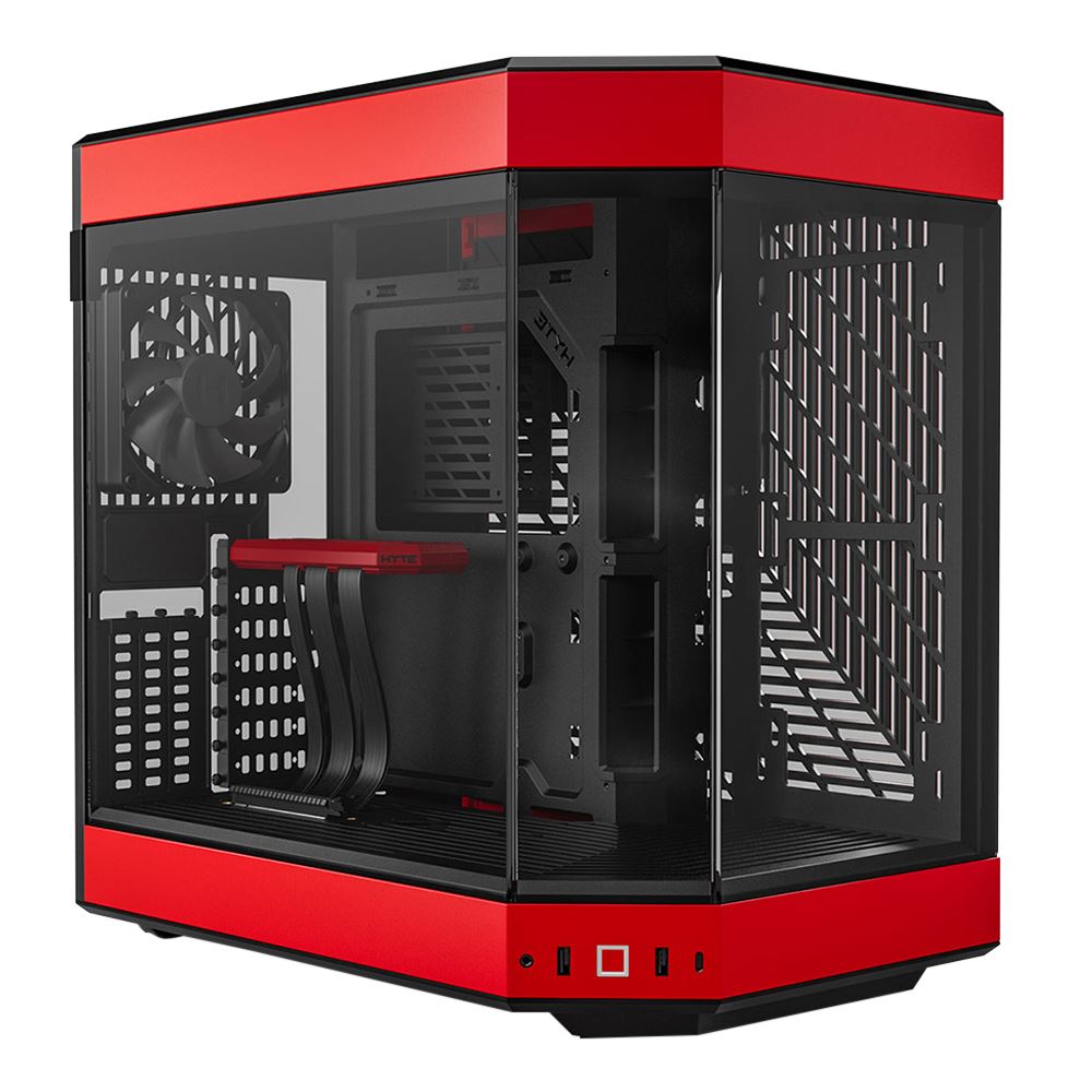 CASE GAMING Y60 CS-HYTE-Y60-BR BLACK RED ATX VIDRIO TEMPLADO
