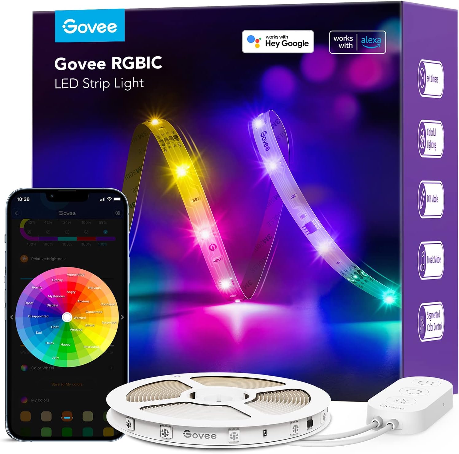 H618A LUCES RGBIC BASIC WIFI BLUETOOTH LED 5M