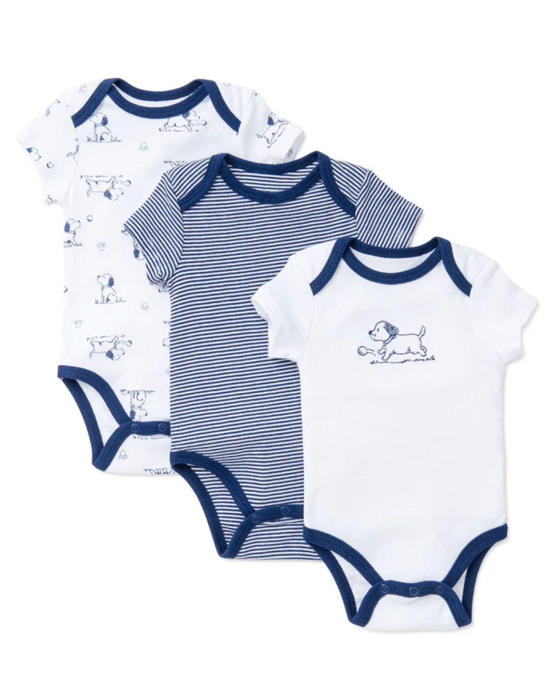 Little Me - 3 pack bodys Puppy Toile - Niño