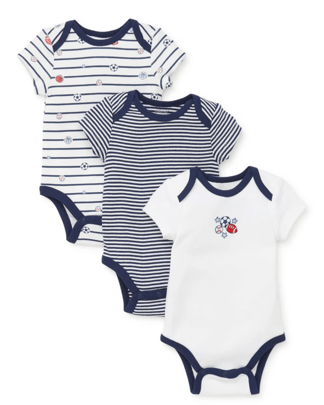 Little Me - 3 pack bodys Sports Star - Niño