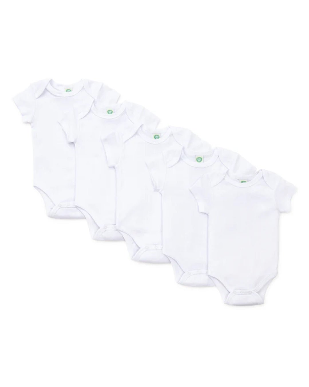Little Me - 5 pack bodys blancos lisos m/corta