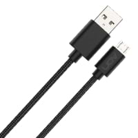Cable USB-A A Micro USB De 2 Metros Trenzado Velocidad De Transferencia De Datos De 480Mbps Marca AON Modelo AO-CB-3004 Color Negro