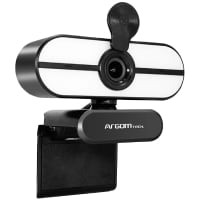 Webcam Marca Argom Modelo ARG-WC-9145BK Resolución Full HD 1080P Conexion USB Con Microfono Y Led A 30fps Color Negro