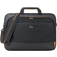 MALETIN SOLO NEW YORK UBN300-4 PARA PORTATIL HASTA 17.3" NEGRO NARANJA