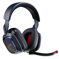 Audifono Inalambrico Para Gamers Marca Logitech Modelo Astro A30 Lightspeed Color Azul con Rojo Para PlayStation y PC