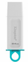 Memoria USB 3.2 Marca Kingston Modelo Flashdrive DataTraveler Exodia Capacidad De 64GB Color Blanco
