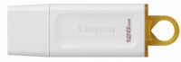 Memoria USB 3.2 Marca Kingston Modelo Flashdrive DataTraveler Exodia Capacidad De 128GB Color Blanco