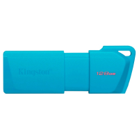 Memoria USB 3.2 Marca Kingston Modelo Flashdrive DataTraveler Exodia M Capacidad De 128GB Color Neon Aqua