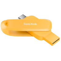 Memoria USB Flashdrive Marca SanDisk Modelo Phone Drive Capacidad De 256GB Conexion USB-C Y USB-A Color Amarillo