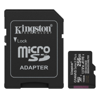Memoria Micro SD Marca Kingston Modelo Canvas Select Plus Capacidad De 256GB Con Adaptador SD SDCS3/256GB