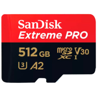 Micro Secure Digital SDXC UHS-I Sandisk Extreme Pro 512GB Hasta 200Mb Con Adaptador Compatible Para Videos 4K UHD