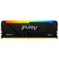 Memoria RAM DDR4 De 16GB Marca Kingston Fury Modelo Beast Con Frecuencia De 3200Mhz Latencia CL16 Tipo DIMM Color Negro Con RGB KF432C16BB2A/16